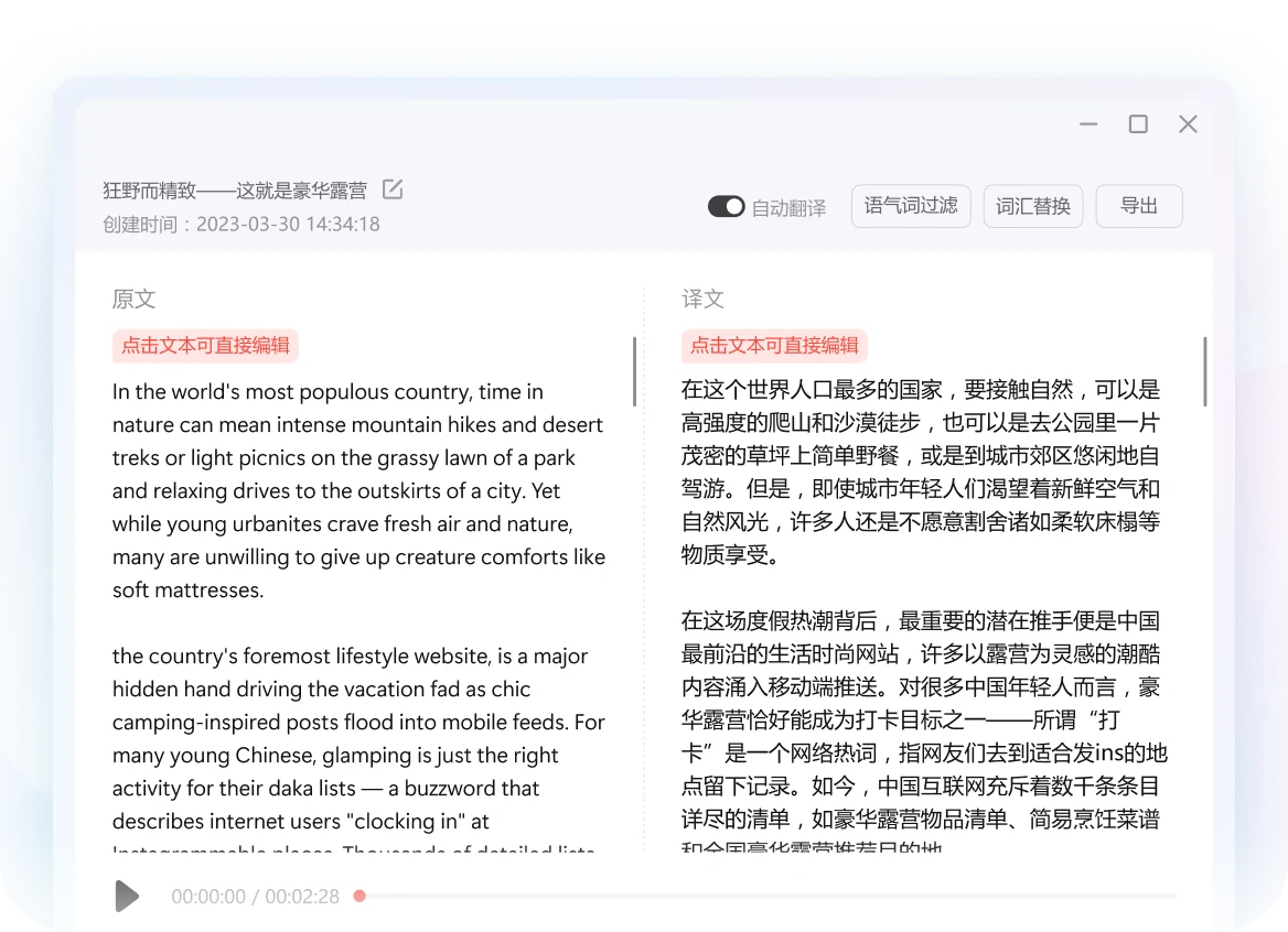 有道翻译桌面端功能界面,展示高校学习术语应用指南